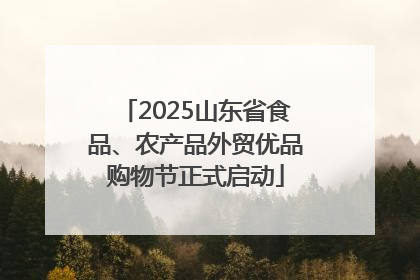 2025山东省食品、农产品外贸优品购物节正式启动