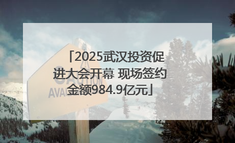 2025武汉投资促进大会开幕 现场签约金额984.9亿元