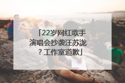 22岁网红歌手演唱会抄袭汪苏泷？工作室道歉