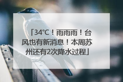 34℃！雨雨雨！台风也有新消息！本周苏州还有2次降水过程